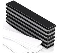 Magneti al neodimio, extra forti, grandi, 6 pezzi 60 x 10 x 3 mm, strisce magnetiche nere, autoadesive, potenti magneti per lavagne magnetiche, frigoriferi, potenti magneti in terre rare