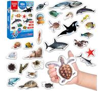 Magneti Animali Marini per Bambini - Grandi Magneti Educativi (30 PCS) - Gioco Montessori con Creature dell’Oceano Realistiche, Calamite Frigo per Casa e Prescolare - Regalo per Bambini - Magdum