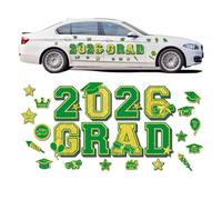 Magneti Automobile Laurea 2026-24 Pezzi Decalcomanie Magnetiche Riutilizzabili,magnete per auto veicolo | Per La Festa Della Laurea L'Esterno Automobilistico E Frigorifero E Porta Del Garage