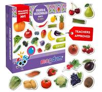 Magneti bambini MAGDUM Frutti&Bacche&Verdure - 50 GRANDI calamite frigorifero - Giochi educativi 1 anno - Giochi bambini 3 anni - Giochi magnetici per bambini - Calamite bambini