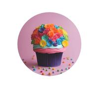 Magneti colorati del frigorifero della stampa della torta del fiore dell'arcobaleno dei cupcakes sveglio per l'ufficio e la cucina dell'armadietto della lavagna