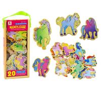 Magneti colorati in legno unicorni