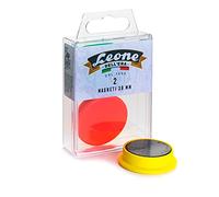 Magneti Colorati Leone Dell'Era - Scatola appendibile, 38 mm, 2 pezzi