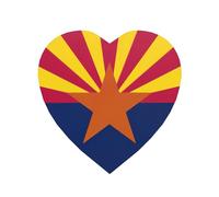 Magneti da frigorifero con stampa bandiera dello stato dell'Arizona per ufficio e cucina