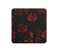 Magneti da frigorifero con stampa di rose rosse e nere per casa, cucina, ufficio, accessori per l'inaugurazione della casa quotidiana regalo