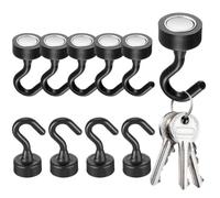 Magneti da parete resistenti - 10 ganci per appendere il frigorifero | Forte gancio magnetico gancio da parete per cucina, bagno, camera da letto, frigorifero, garage, crociera, aula, armadietto