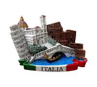 Magneti Decorativi 3D con Immagini dell'Italia, Calamite Decorative Italia (Muticolore Italia e città)