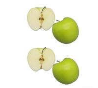 Magneti decorativi per frigorifero con quattro modelli a metà frutta con texture realistica in PU e supporto magnetico, adatti per cucina e casa (verde)