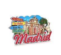 Magneti di Madrid, calamita Frigorifero di Madrid, Puerta de Alcala, Orso e corrugno, Cibeles, Metro di Madrid, Gran Via, monumenti