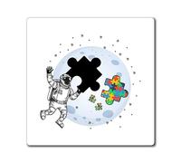 Magneti divertenti per gli amanti della sindrome di Asperger, per gli amanti dei disturbi del cervello, 10,2 x 10,2 cm