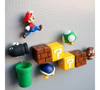 Magneti Frigorifero Decorativi,Regerly 10 Pezzi Calamite da Frigorifero Super Mario 3D Adesivo Magnetico per il Frigo Magneti Bambini per Cucina Casa Scuola Lavagna da Ufficio