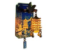 Magneti Frigorifero - Torre Della Gru Gialla 3D | Magneti Luminosi Vintage Per Casa | Glow In Frigoriferos In Frigorifero Scuro Per La Scuola Da Cucina Studio Per Bambini.