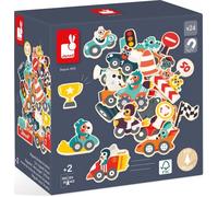 Magneti in legno a forma di auto per bambini