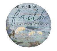 Magneti in vetro a tema spiaggia nautica pesce I Will Walk by Faith per frigorifero tartaruga vita marina cavalluccio marino magneti decorativi per frigorifero ufficio magneti decorazione regalo per