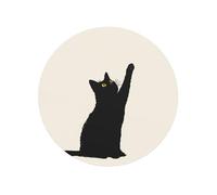 Magneti magnetici rotondi del frigorifero del fumetto semplice del gatto nero per il bene durevole della cucina con magnetismo duraturo
