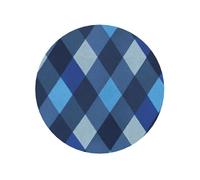 Magneti magnetici rotondi del frigorifero del modello di Argyle delle sfumature blu preppy per il bene durevole della cucina con magnetismo durevole
