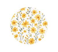 Magneti magnetici rotondi del frigorifero della margherita gialla dell'acquerello e del fiore selvatico per il bene durevole della cucina con il magnetismo durevole