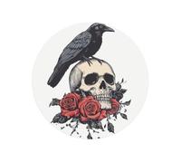 Magneti magnetici rotondi del frigorifero della rosa del corvo del cranio per il bene durevole della cucina con magnetismo