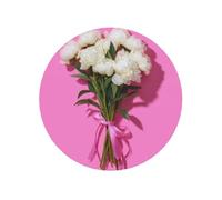 Magneti magnetici rotondi del frigorifero delle peonie bianche per il bene durevole della cucina con magnetismo duraturo