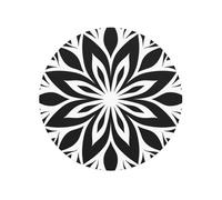 Magneti magnetici rotondi estetici geometrici neri del frigorifero del fiore bianco per il bene durevole della cucina con magnetismo duraturo