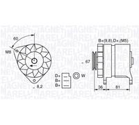 MAGNETI MARELLI 054022384010 Alternatore per FORD CAPRI I (ECJ), CAPRI II (GECP)