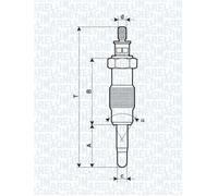 MAGNETI MARELLI 062582804304 Candeletta per FIAT,FORD,OPEL,RENAULT,VAUXHALL