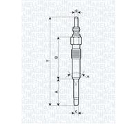 062900006304 UC14A CANDELETTA DI PRERISCALDO SKODA PASSAT - Magneti Marelli