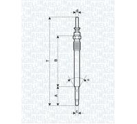 MAGNETI MARELLI 062900009304 Candeletta per OPEL,SAAB,VAUXHALL