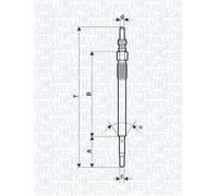MAGNETI MARELLI Candeletta 062900048304 Candeletta FIAT,VOLVO,PEUGEOT,Scudo Van (270_, 272_),Scudo (270_, 272_)