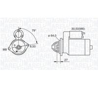 MAGNETI MARELLI 063280045010 Motorino avviamento 1,3 kW 12V per OPEL COMBO Tour