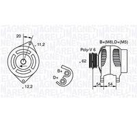 Magneti Marelli 063321807010 Alternatore Alfa Romeo 14