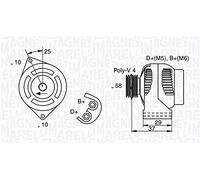 MAGNETI MARELLI Alternatore 063341658010 Compatibile con: SMART CABRIO, CITY-COUPE, FORTWO Cabrio, FORTWO Coupe, ROADSTER, ROADSTER Coupe