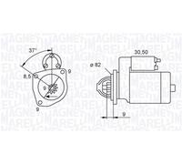Magneti Marelli Motorino di avviamento 063721045010, senso rotazione orario