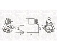 MAGNETI MARELLI 063721050010 Motorino avviamento 1,1 kW 12V per FORD FOCUS III