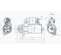 Magneti Marelli Motorino avviamento 063721172010 per Mercedes-Benz Vaneo (414) 1.7 CDI