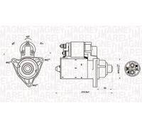 Motorino di avviamento Senso rotazione antiorario 063721176010 MAGNETI MARELLI