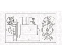 Motorino di avviamento 063721202010 MAGNETI MARELLI per MERCEDES-BENZ SSANGYONG