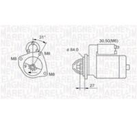 MAGNETI MARELLI 063721203010 Motorino avviamento 2,5 kW 12V per IVECO per UAZ
