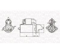 MAGNETI MARELLI 063721334010 Motorino d'avviamento per OPEL AGILA (A) (H00), AST