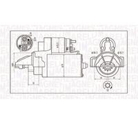 Magneti Marelli Motorino avviamento 063721421010 rotazione oraria per Fiat Ford Citroën Peugeot
