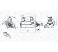 MAGNETI MARELLI 063725561010 Motorino d'avviamento per AUDI,SEAT,SKODA,VW