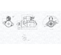 MAGNETI MARELLI 063726156010 Motorino d'avviamento per AUDI,SEAT,SKODA,VW