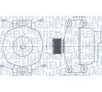 MAGNETI MARELLI 063731489010 Alternatore 14 V 90 A diametro 50 mm con puleggia