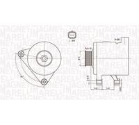 MAGNETI MARELLI 063731498010 Alternatore per CITROËN,PEUGEOT