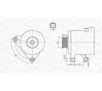 Magneti Marelli 063731498010 Alternatore Peugeot, Citro