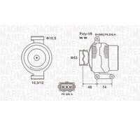 Magneti Marelli 063731638010 Alternatore Ford Mondeo