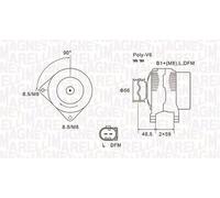 Magneti Marelli 063731644010 Alternatore Audi, Seat, S