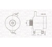MAGNETI MARELLI 063731696010 Alternatore 12 V 65 A diametro 60 mm con puleggia