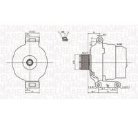 MAGNETI MARELLI 063731779010 Alternatore 12 V 110 A diametro 59 mm con puleggia