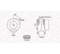 MAGNETI MARELLI 063731857010 Alternatore per FORD